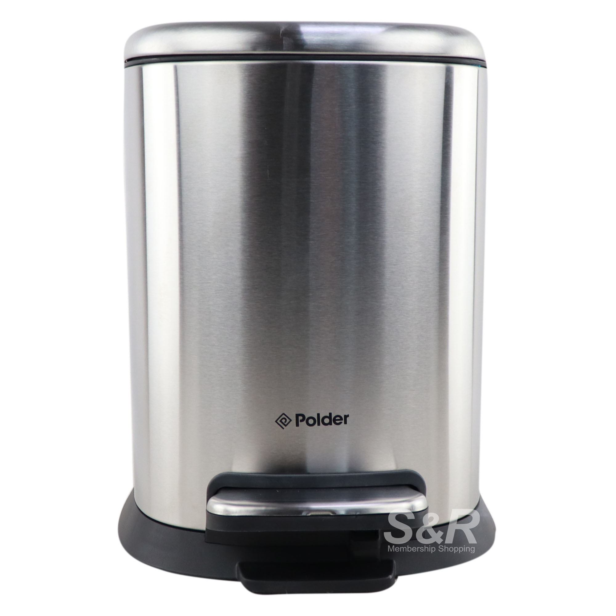 Polder Stainless Steel Step Can 5-Liter 1pc Polder Stainless Steel Step Can 5-Liter 1pc